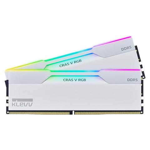 KLEVV CRAS V RGB 32GB (2x 16GB) DDR5 6000MHz CL28 Desktop Memory - White