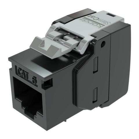 Kordz PRO SlimCat CAT6 28AWG RJ45 Toolless Black Keystone Socket - 12 Pack