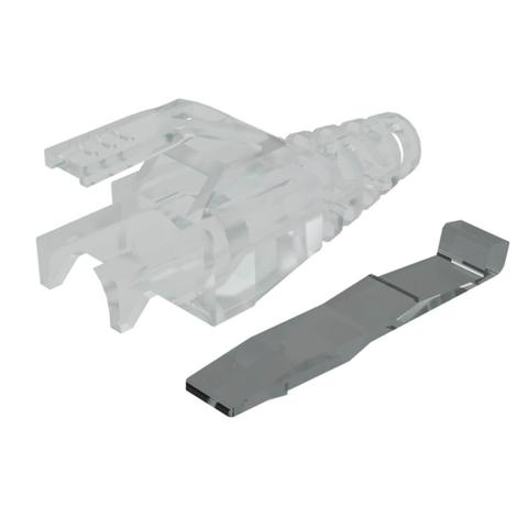 Kordz PRO SlimCat RJ45 28AWG Strain Relief with Locking Pin - 100 Pack - Clear
