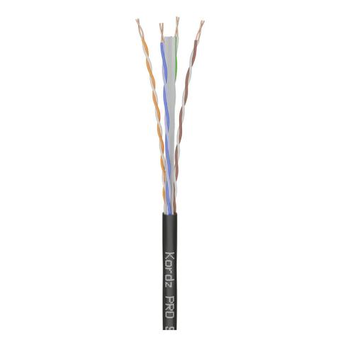 Kordz PRO SlimCat 305m CAT6 UV Stabilised Outdoor Network Cable - Black
