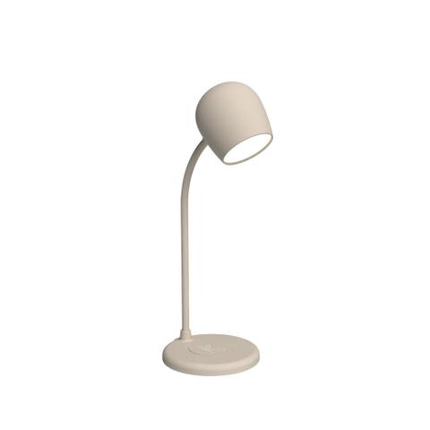 Kreafunk Ellie Lamp w/ Bluetooth Speaker & Qi Charger - Ivory Sand