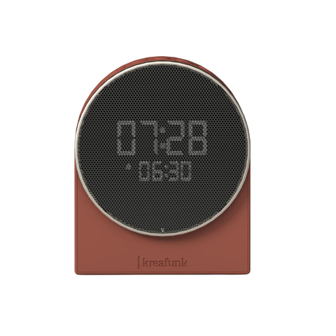 Kreafunk Ivy Alarm Clock w/ Bluetooth Speaker - Terracotta