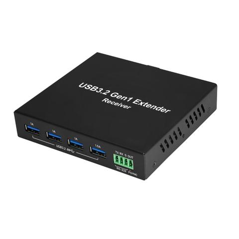 Krysma 4-Port USB 3.2 Gen 1 Industrial CAT6A Extender - up to 100m