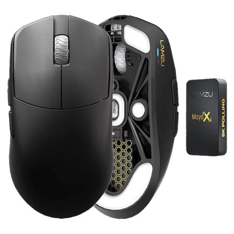 LAMZU MAYA X 8K Lightweight Dual mode Wireless Gaming Mouse (Charcoal Black)