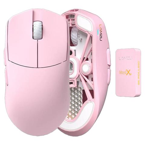 LAMZU MAYA X 8K Lightweight Dual mode Wireless Gaming Mouse (Light Pink)
