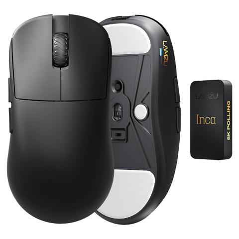 LAMZU INCA 8K Lightweight Dual mode Wireless Gaming Mouse (Black)