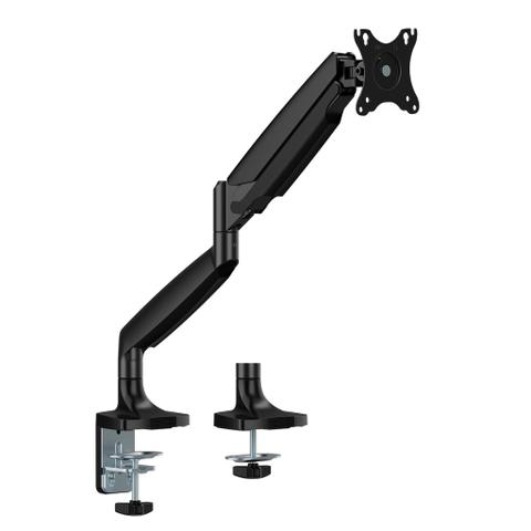 Brateck Single Screen Heavy-Duty Gas Spring Monitor Arm Mount - 17"-45" (Black)