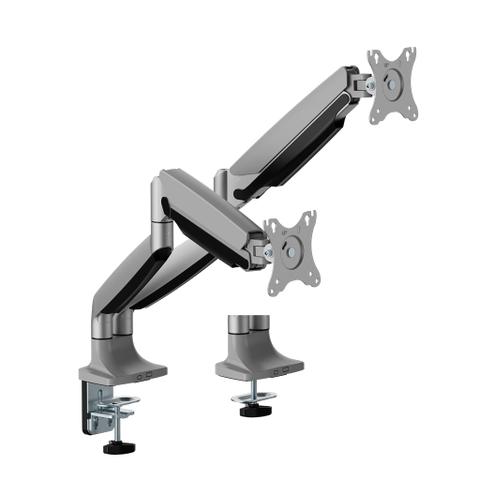 Brateck Dual Screen Heavy-Duty Mechanical Spring Monitor Arm Mount - 17"-35" (White)