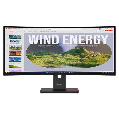 Lenovo ThinkVision T34WD-40 34" 120Hz WQHD Anti-Glare VA Curved Business Monitor (75W USB-C)