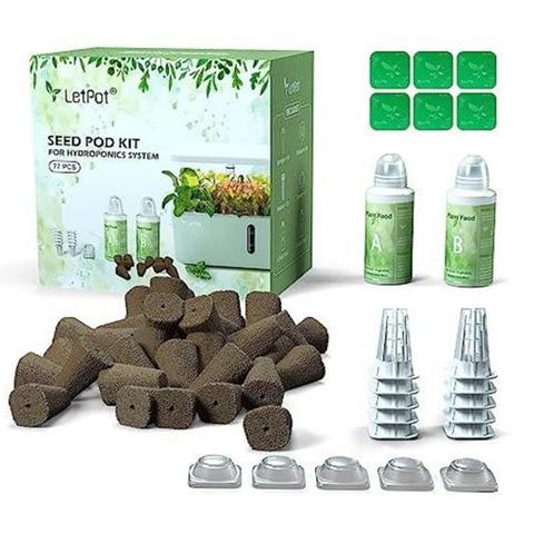 LetPot 77 Pcs Seed Pod Square Sponge Kit for Hydroponics