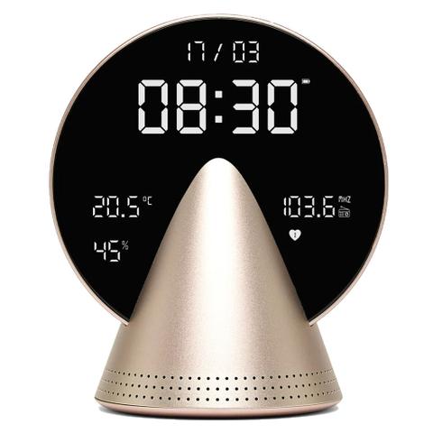 Lexon Conic Radio Alarm Clock With FM & Built-In Bluetooth Speaker - Gold