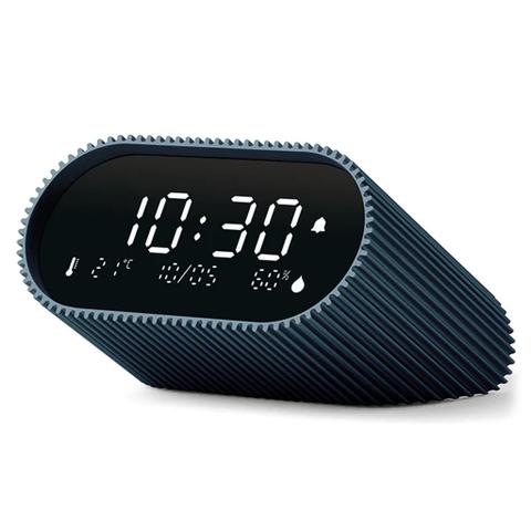 Lexon Ray Clock LCD Alarm Clock With Temperature / Humidity Display - Blue
