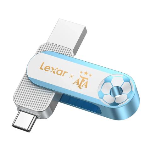 Lexar D500 128GB JumpDrive USB 3.2 Type-A and Type-C 400MB/s - Co-Branded Edition
