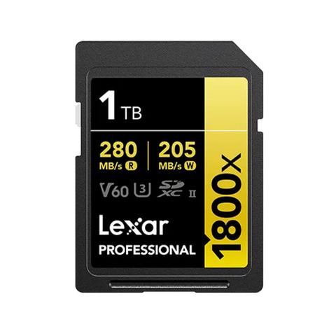 Lexar Professional 1800x SDXC UHS-II SD Card - 1TB