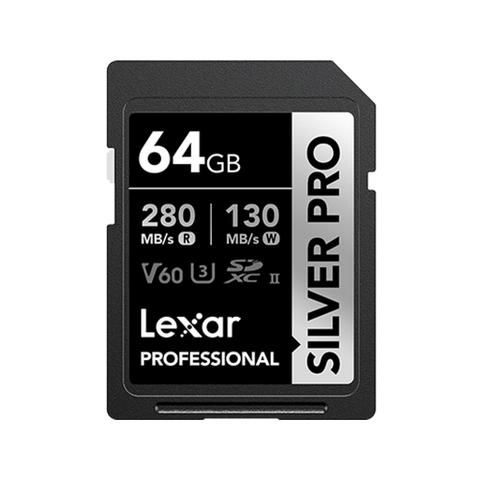 Lexar Professional Silver Pro Series SDXC UHS-II SD Card - 64GB