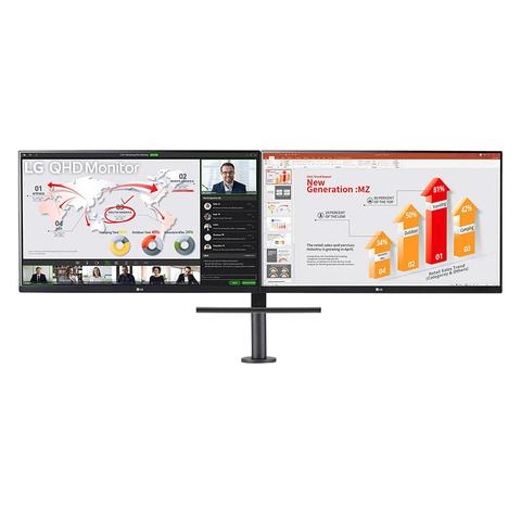 LG Ergo Dual 27" 75Hz QHD FreeSync IPS Business Monitors with USB-C 65W & sRGB 99%