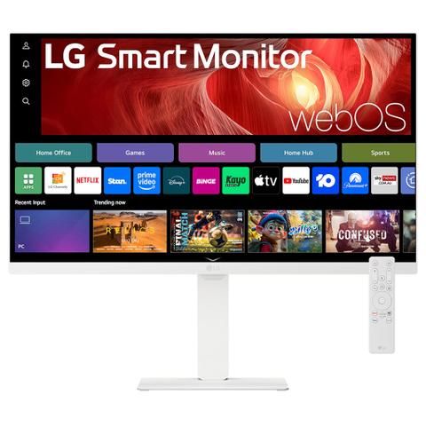 LG 27U730SA 27" 4K UHD HDR10 IPS Smart White Monitor with WebOS, 65W USB-C