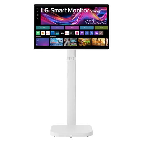 LG 32U889SA-W 31.5" 4K UHD Touchscreen IPS Smart Monitor w/ Rolling Stand - webOS