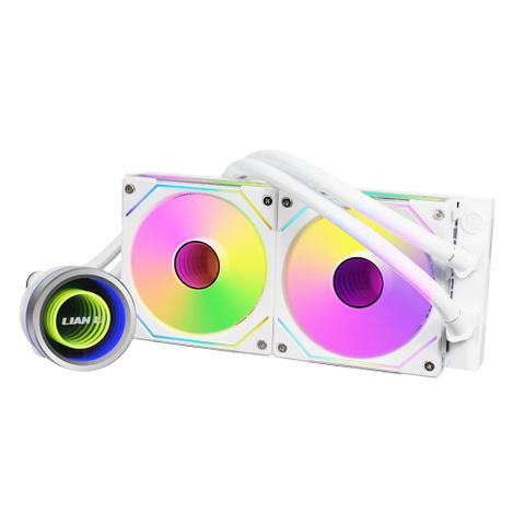Lian Li Galahad II Trinity SL-INF 240 ARGB AIO Liquid CPU Cooler - White/Silver
