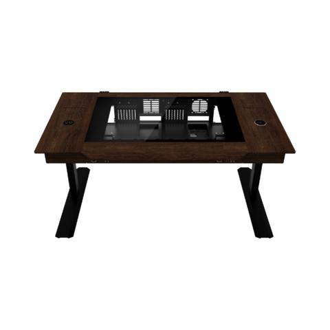 Lian Li DK-07X Motorized Dual E-ATX Standing Desk Case - Wood