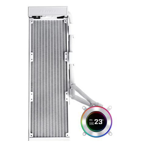 Lian Li HydroShift II LCD-C 360N 360mm AIO Liquid CPU Cooler - White - Fans Not Included