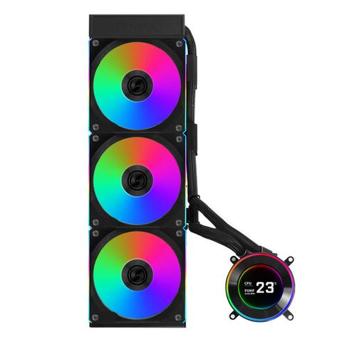 Lian Li HydroShift II LCD-C 360CL 360mm RGB AIO Liquid CPU Cooler - Black