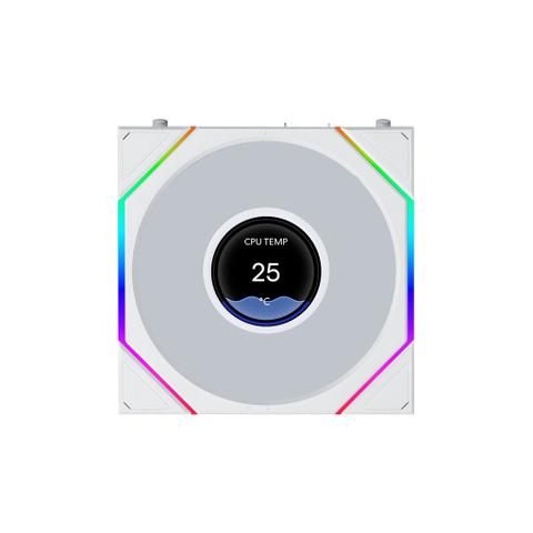 Lian Li UNI FAN TL LCD Flex Wireless 120mm ARGB White Fan - Single Pack