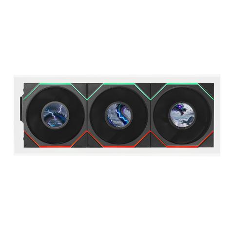 Lian Li UNI FAN TL LCD Flex Wireless Reverse Blade 120mm ARGB Black Fan - 3 Pack