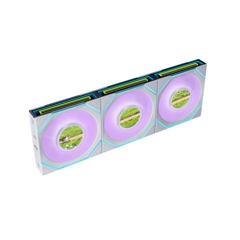 Lian Li UNI FAN SL Infinity LCD Flex Wireless 120mm ARGB White Fan - 3 Pack