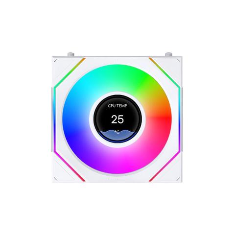 Lian Li UNI FAN SL Infinity LCD Flex Wireless 120mm ARGB White Fan - Single Pack