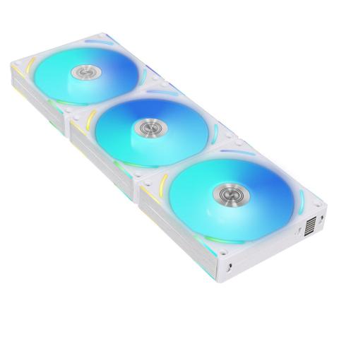 Lian-Li UNI FAN AL V2 120mm ARGB PWM Case Fan - 3 Pack with Controller - White