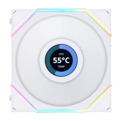 Lian-Li UNI FAN TL LCD Screen 140mm ARGB PWM Case Fan - White