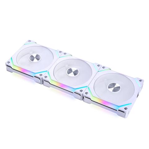 Lian-Li SLV2-3B UNI 120mm ARGB PWM Case Fan - 3 Pack with Controller - White
