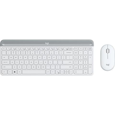 Logitech MK470 Slim Wireless Keyboard and Mouse Combo (White)
