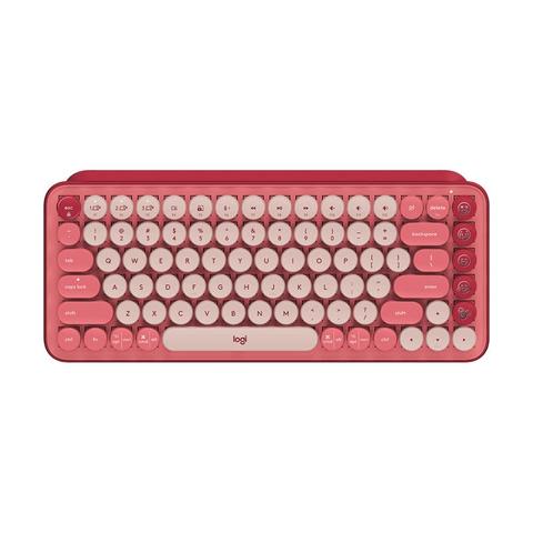 Logitech POP Keys Wireless Mechanical Keyboard with Emoji Keys (Hertbreaker Rose)