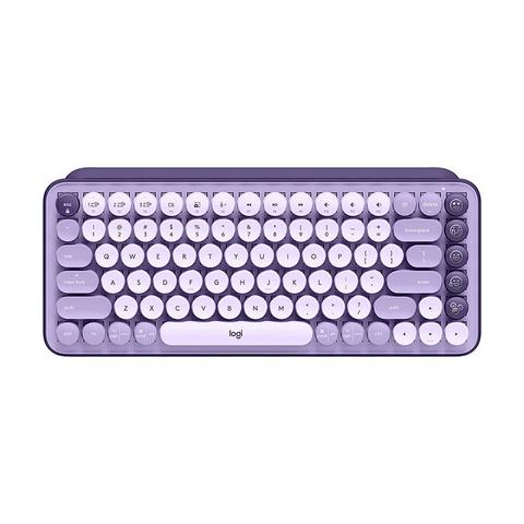 Logitech POP Keys Wireless Mechanical Emoji Keyboard (Cosmos Lavender)