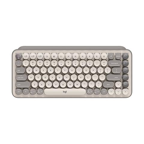 Logitech POP Keys Wireless Mechanical Emoji Keyboard (Mist Sand)