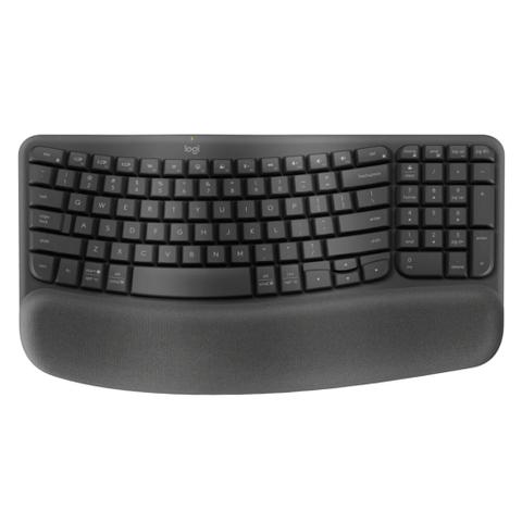 Logitech Wave Keys Wireless Ergonomic Keyboard (Graphite)