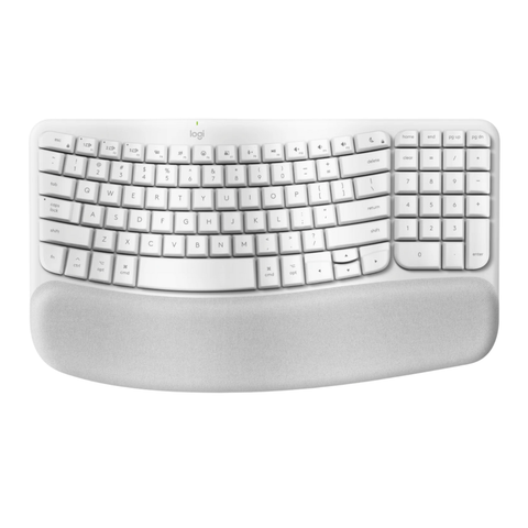 Logitech Wave Keys for Mac Wireless Ergonomic Keyboard (Off White)