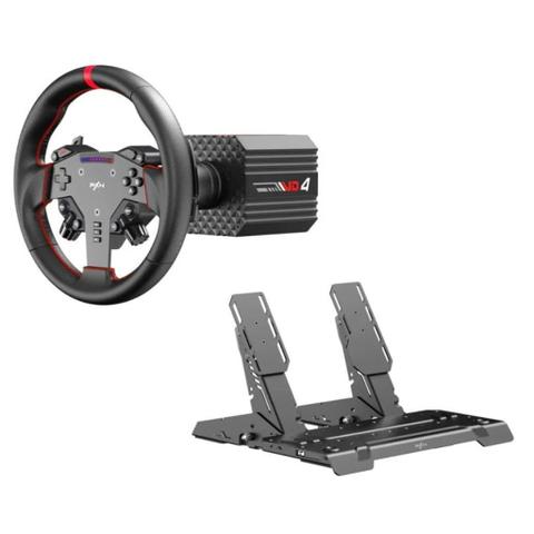PXN VD4 Bundle F Direct Drive Racing Wheel with 4Nm Torque Pedals and LED RPM for PC Sim Racing