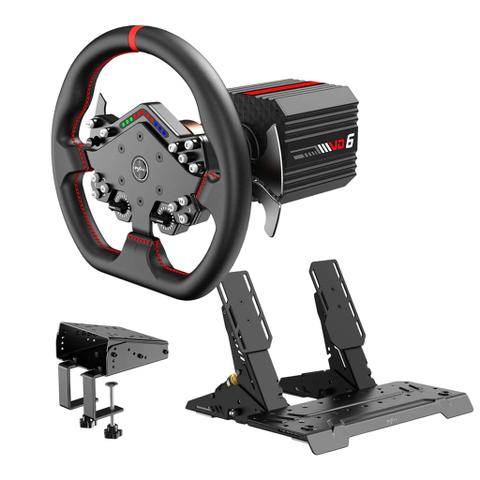 PXN VD6 Direct Drive Racing Simulator Bundle WDS R2 2P Wheel and Hall Sensor Pedals for PC