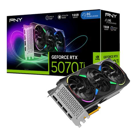 PNY GeForce RTX 5070 Ti ARGB EPIC-X RGB Triple Fan OC 16GB Video Card