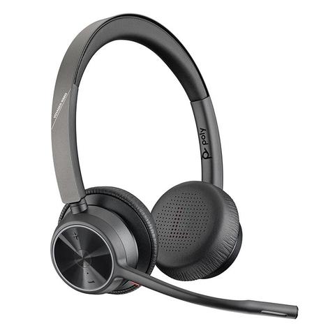 HP Poly Voyager 4320 UC Stereo Wireless Headset w/ Boom Mic (USB-A Dongle)