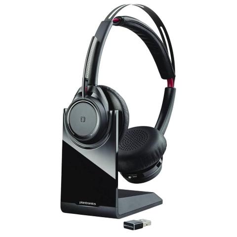 Poly Voyager Focus UC B825 Stereo Bluetooth ANC Headset with Charging Stand - USB-A