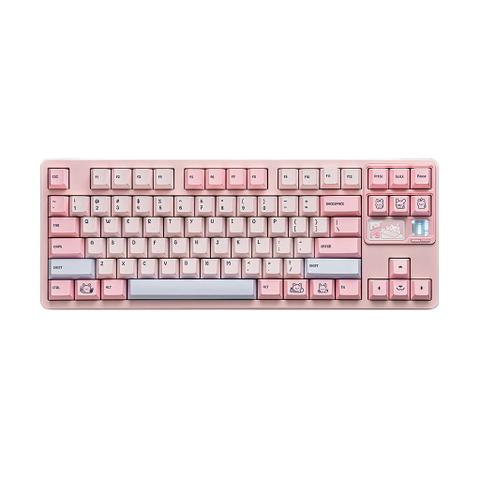 Qwertykeys QK80Mk2 Custom Wireless Mechanical Keyboard (Spray-coated Pink)