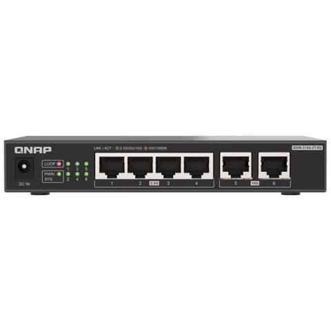 QNAP QSW-2104-2T 2 ports 10GbE RJ45 5 ports 2.5GbE RJ45 Unmanaged Switch