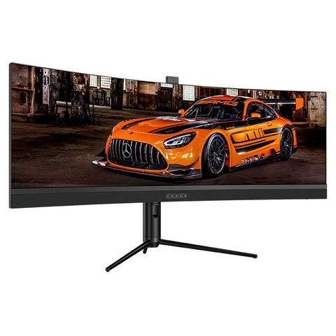 QSM 44.5" 120Hz DQHD 1ms HDR400 Ultra-Wide Curved VA Monitor (USB-C + Webcam)