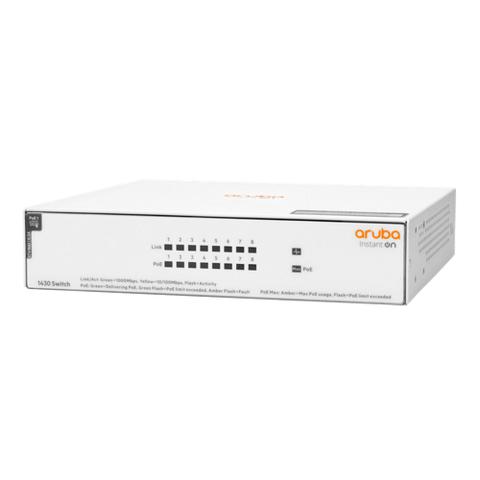 HPE Aruba Instant On 1430 8-Port Class 4 PoE 64W Switch