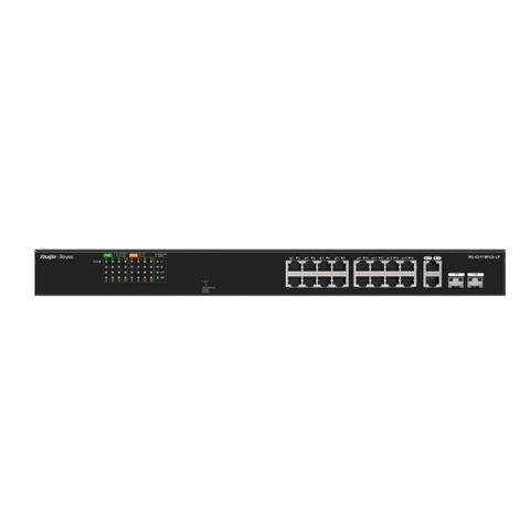 Ruijie RG-ES118FGS-LP 18-Port 10/100Mbps Unmanaged Switch w/ 16-Port PoE+ & 2 SFP Ports