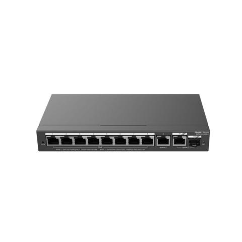 Ruijie RG-ES210GS-P 10-Port Gigabit Smart Cloud Managed Switch w/ 8-Port PoE+ & 2 SFP Ports
